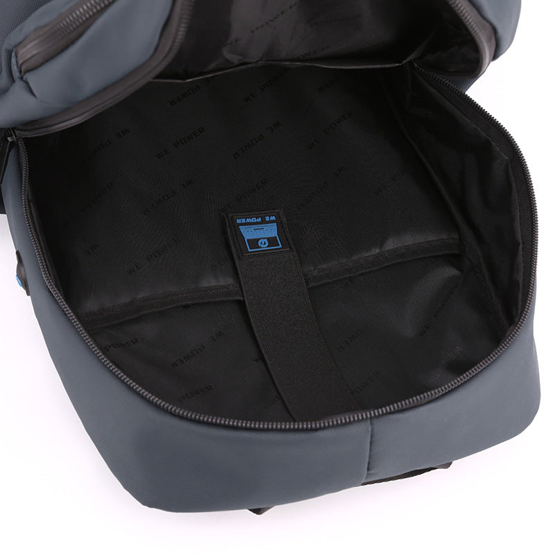 Classic black anti-theft men's business laptop backpack with multiple organizational pockets and secure compartments — view 5