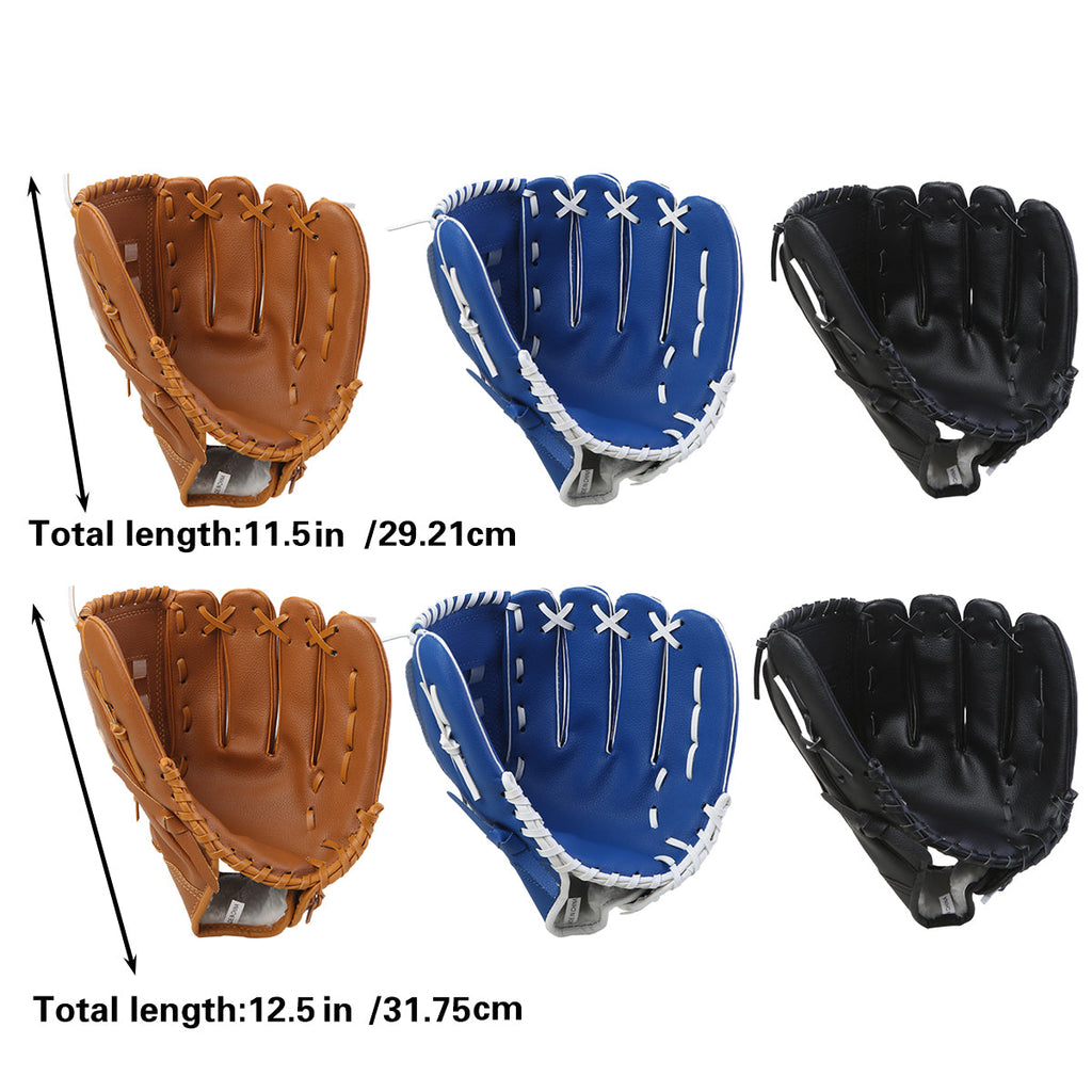 Thickened PU leather baseball and softball pitcher mitt for outdoor sports and field training — view 3