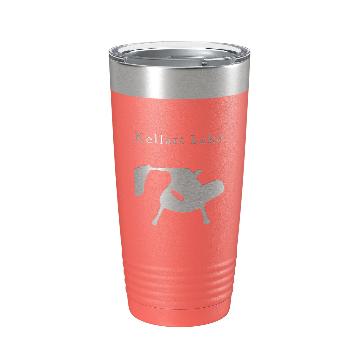 Kellart Lake Map Tumbler Travel Mug Insulated Laser Engraved Coffee Cup Illinois 20 oz-20