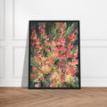 'Blossom Study' Floral I 12x16 Wooden Framed Art Print | Original Artwork by American Artist Barbara Cleary-0