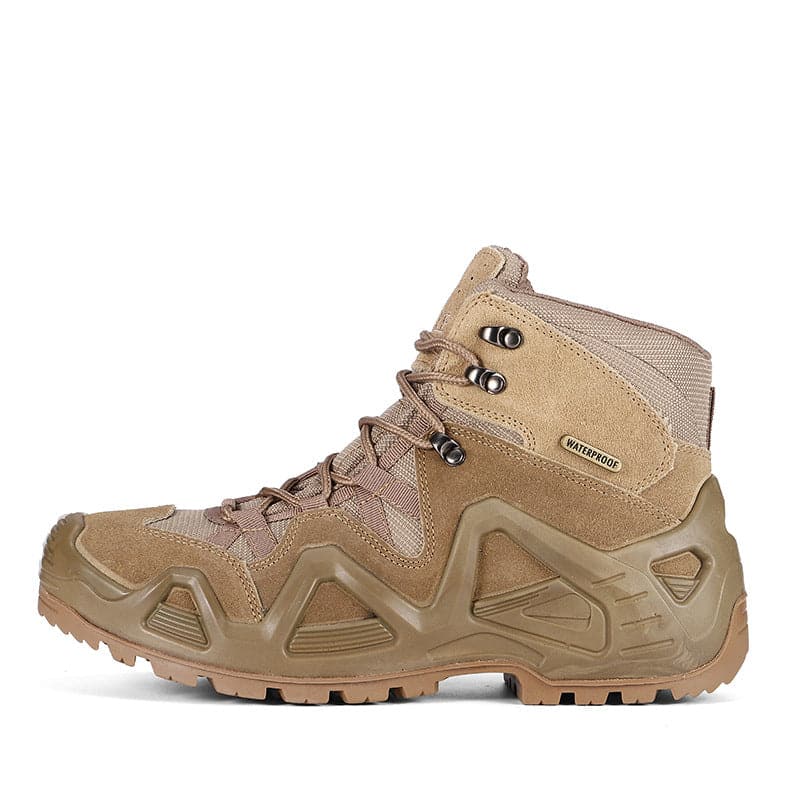 Waterproof suede tactical hiking boots with non-slip rubber outsoles and reinforced protective toes — view 4