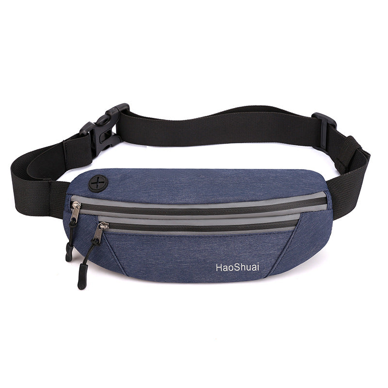 Sleek black running belt bag with secure zipper pocket for smartphone and keys — view 4