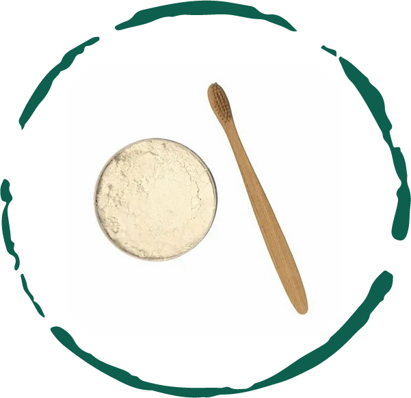 All-natural eco-friendly tooth powder in a reusable metal tin for zero waste oral care