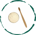 All-natural eco-friendly tooth powder in a reusable metal tin for zero waste oral care