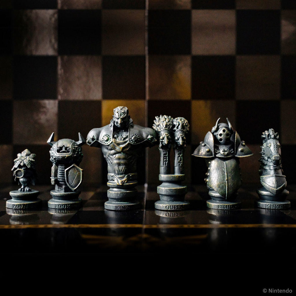 The Legend of Zelda custom chess set featuring detailed character pieces and themed playing board — view 2