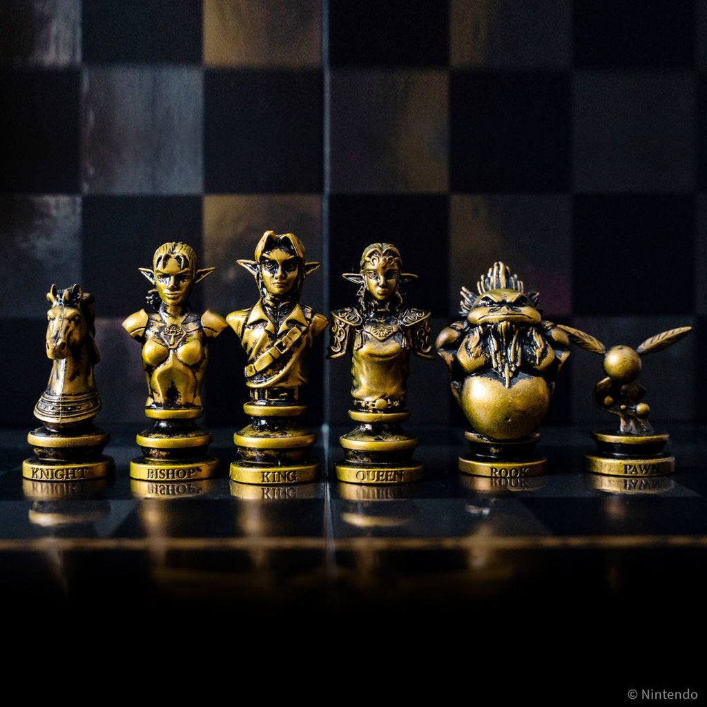 The Legend of Zelda custom chess set featuring detailed character pieces and themed playing board — view 3