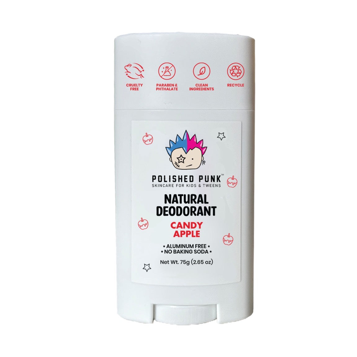 Natural Deodorant in Candy Apple Aluminum Free Baking Soda Free-4