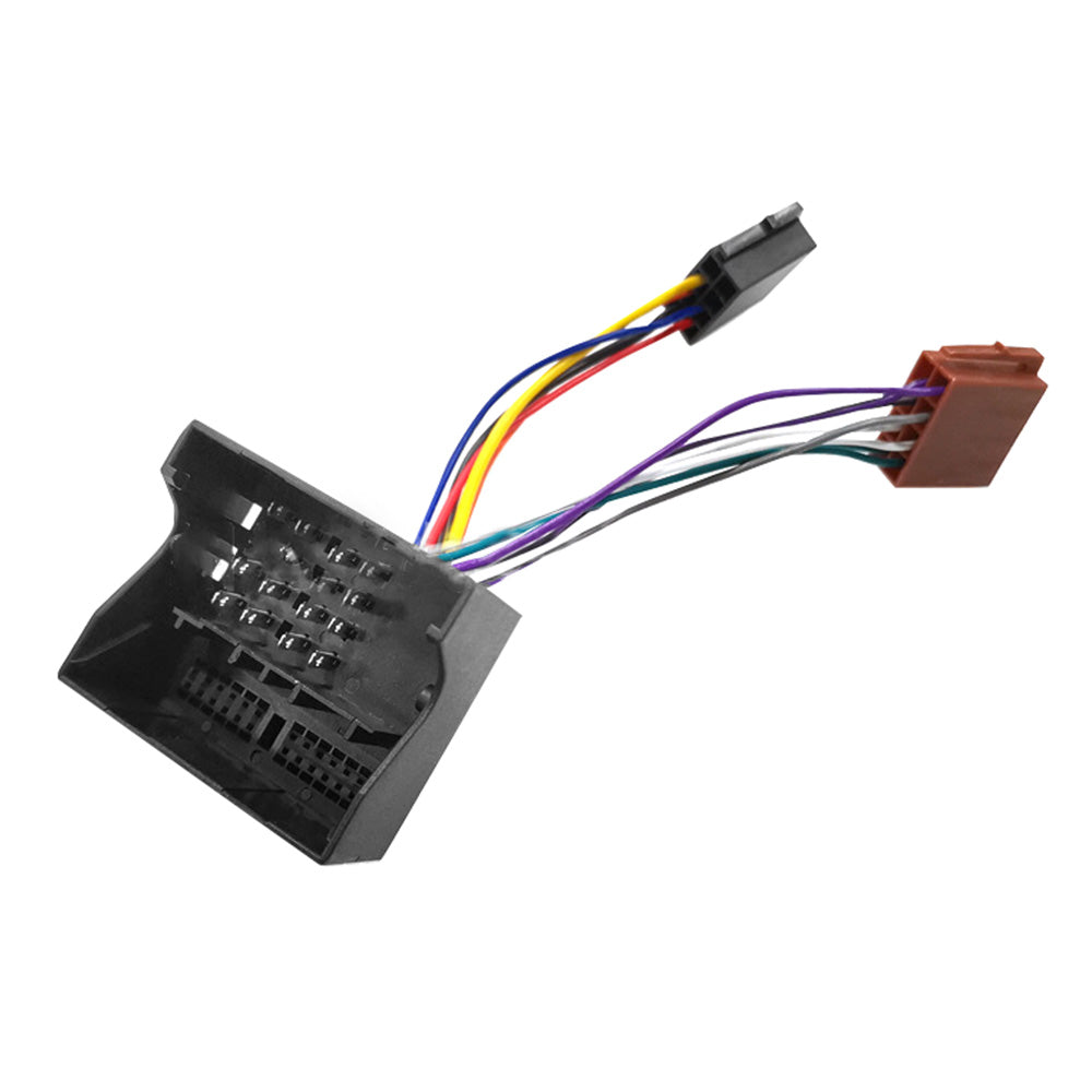 Car stereo wiring harness ISO adapter plug lead for Ford vehicles with colorful cables — view 2