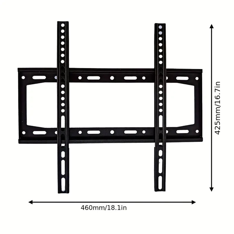 Ultra slim TV wall mount bracket in black solid steel for flat screen televisions — view 2