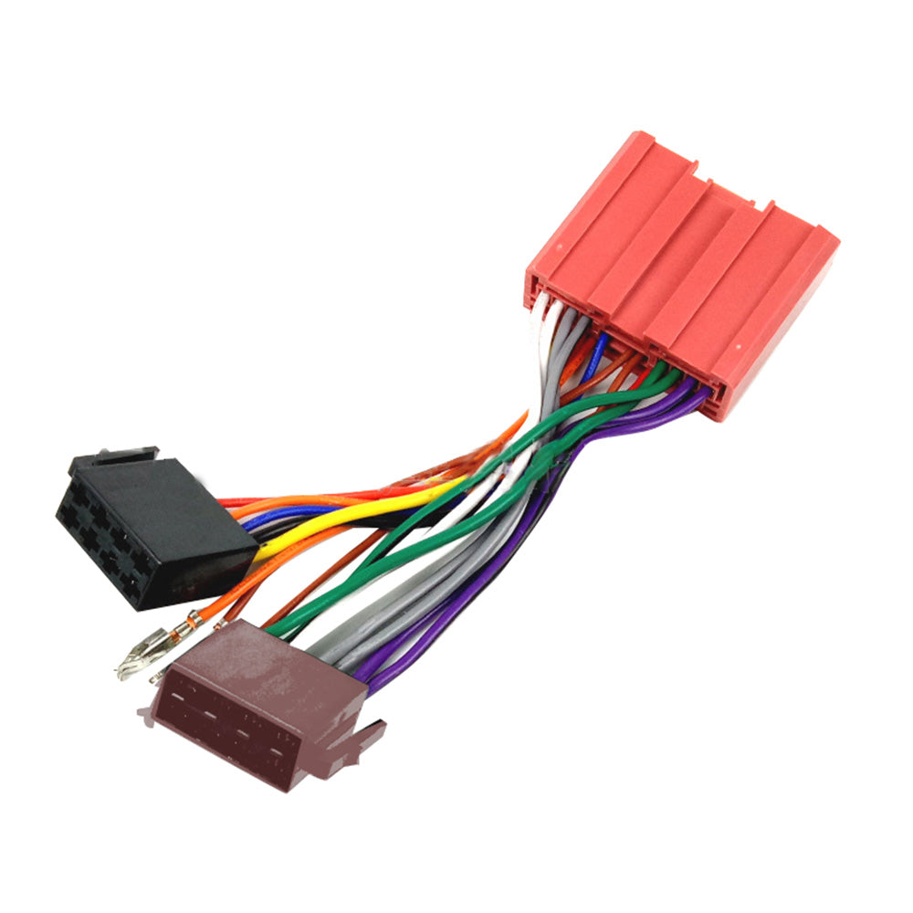 Car stereo wiring harness ISO adapter featuring a durable molded ABS plastic connector and pre-stripped cables — view 5