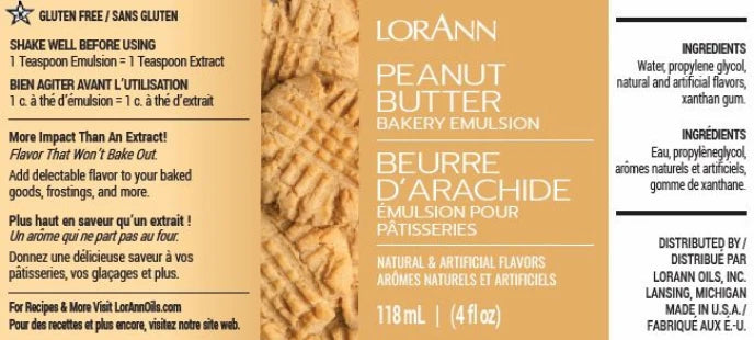 Peanut butter bakery emulsion in a recyclable plastic bottle for nut free baking — view 3