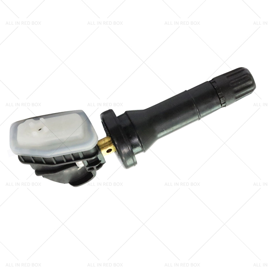 Four black metal and plastic tire pressure monitoring sensors for vehicle wheels — view 5