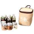 10 piece portable camping spice container set for outdoor travel, picnics, and barbecues