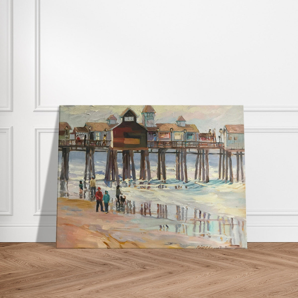 'Serenity by the Sea' Coastal I 18x24 inch Art Print on Canvas I Original Artwork by American Artist Barbara Cleary-0