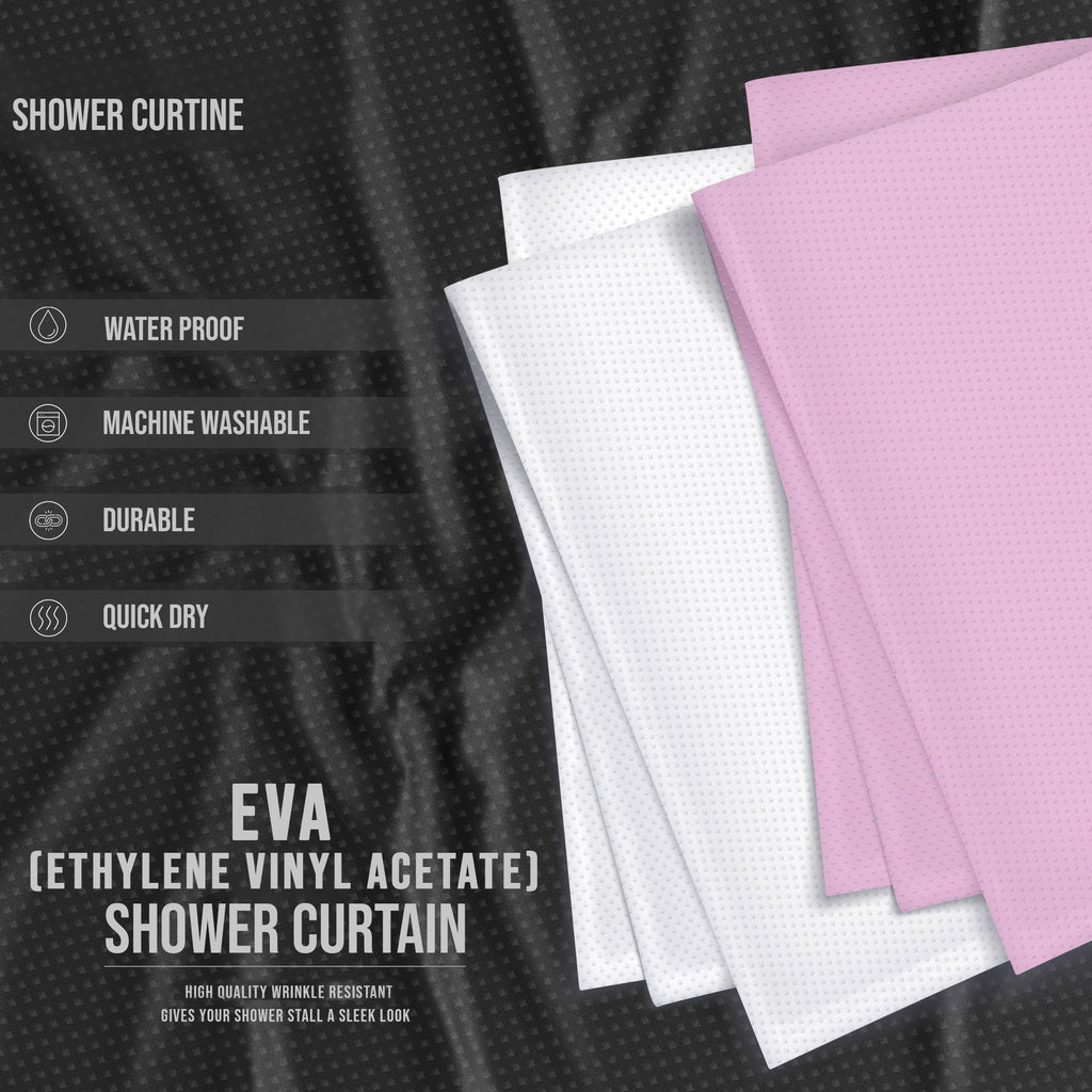 Solid EVA shower curtain in a modern bathroom, waterproof and mould-proof with hanging hooks — view 5