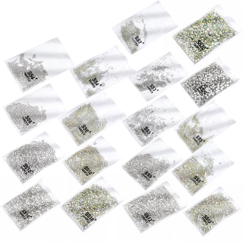 1440 clear glass flat back rhinestones for sparkling professional DIY nail art and versatile — view 2
