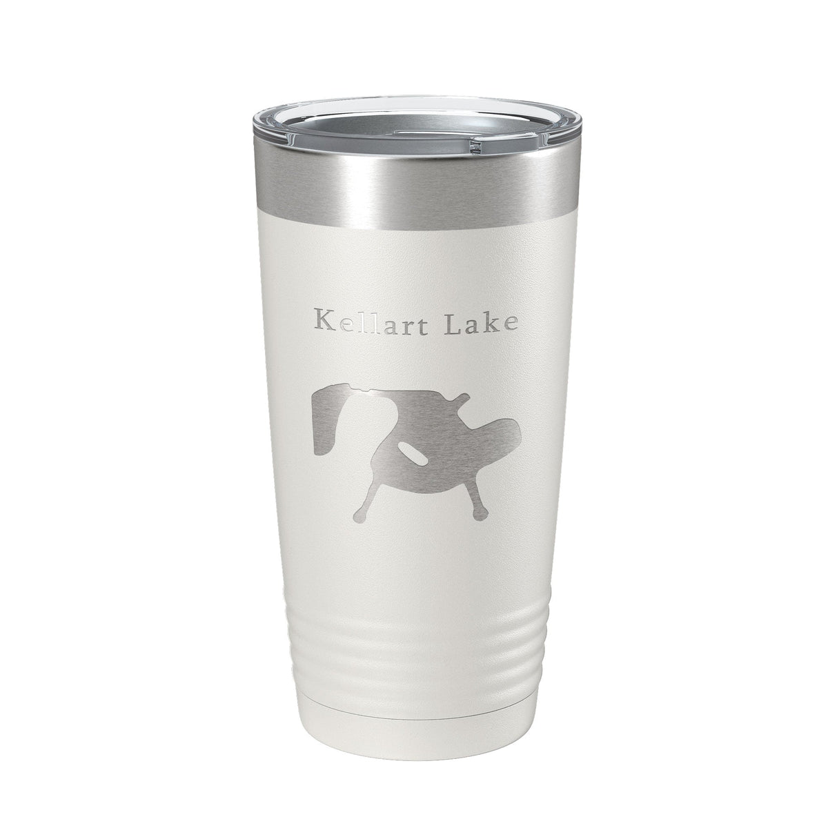 Kellart Lake Map Tumbler Travel Mug Insulated Laser Engraved Coffee Cup Illinois 20 oz-1