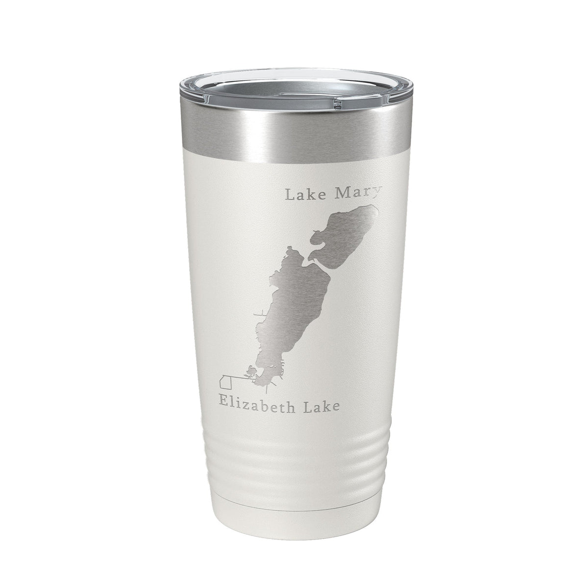Lakes Mary & Elizabeth Map Tumbler Travel Mug Insulated Laser Engraved Coffee Cup Illinois Wisconsin 20 oz-1