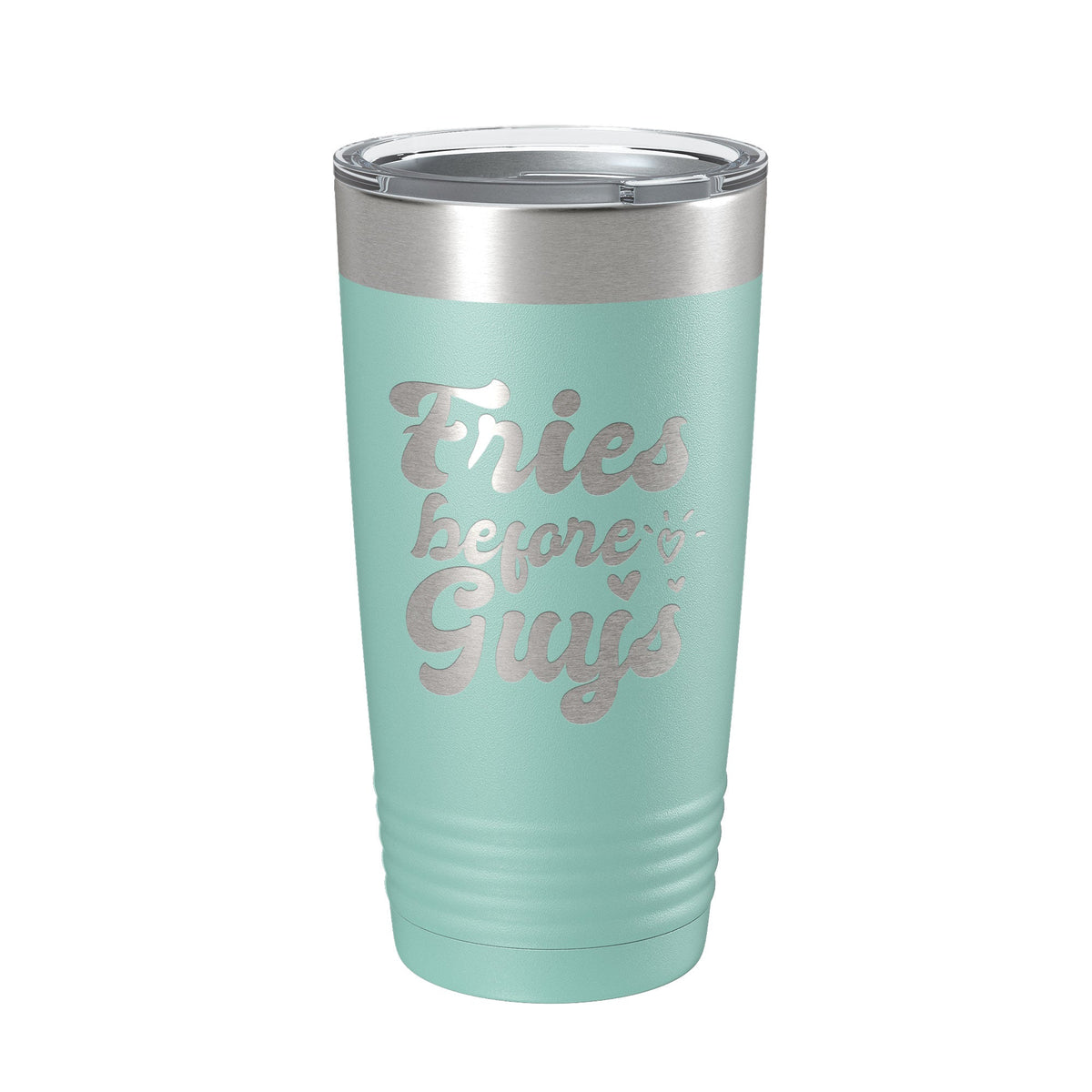Fries Before Guys Tumbler Funny Galentine's Day Travel Mug Valentine's Single Insulated Laser Engraved Coffee Cup Retro 20 oz-12