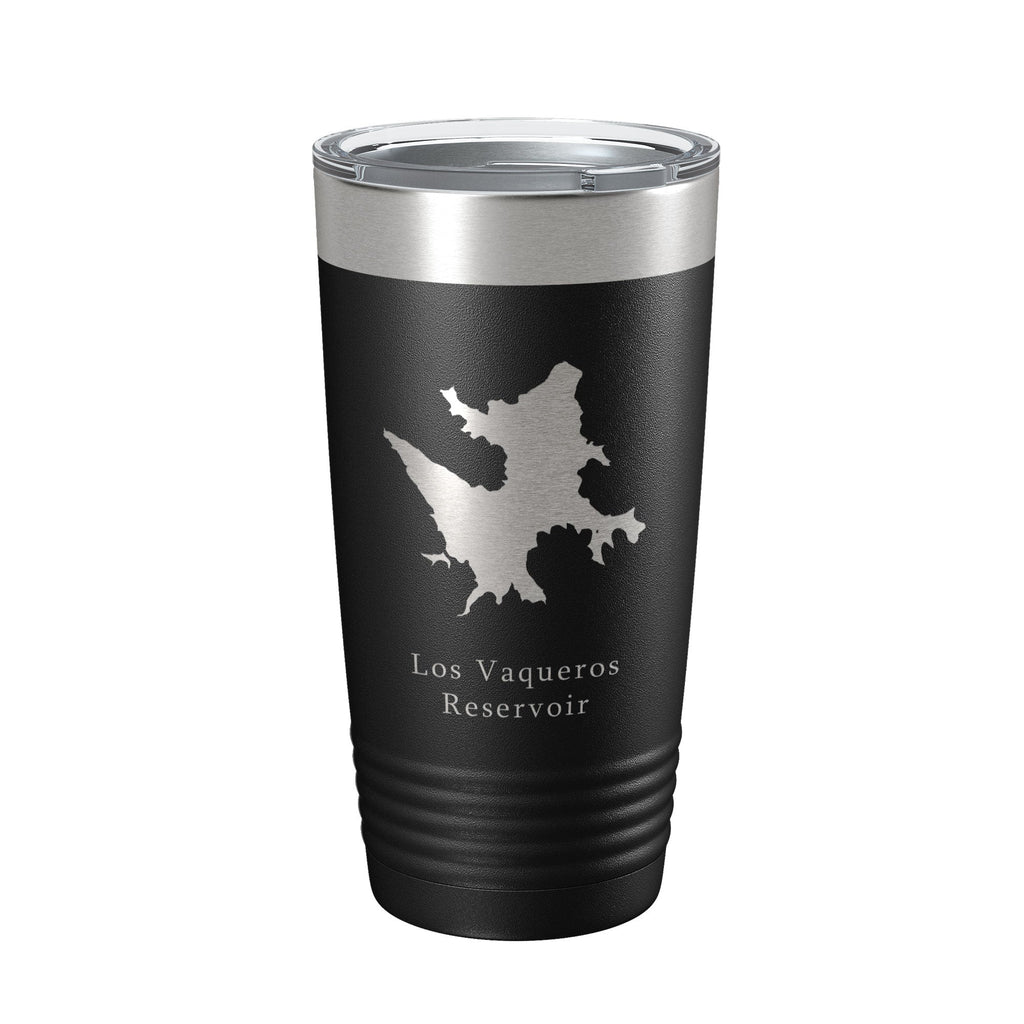 Los Vaqueros Reservoir Tumbler Lake Map Travel Mug Insulated Laser Engraved Coffee Cup California 20 oz-5