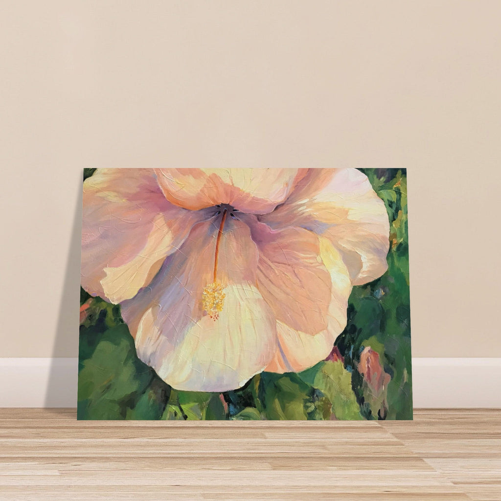 'Hibiscus' Floral I 18x24 Museum-Quality Matte Paper Poster | Original Artwork by American Artist Barbara Cleary-1