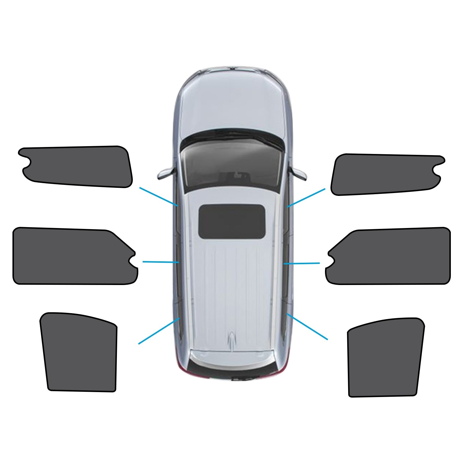 Black magnetic car window shade installed on an LDV G10 vehicle window for UV protection — view 5