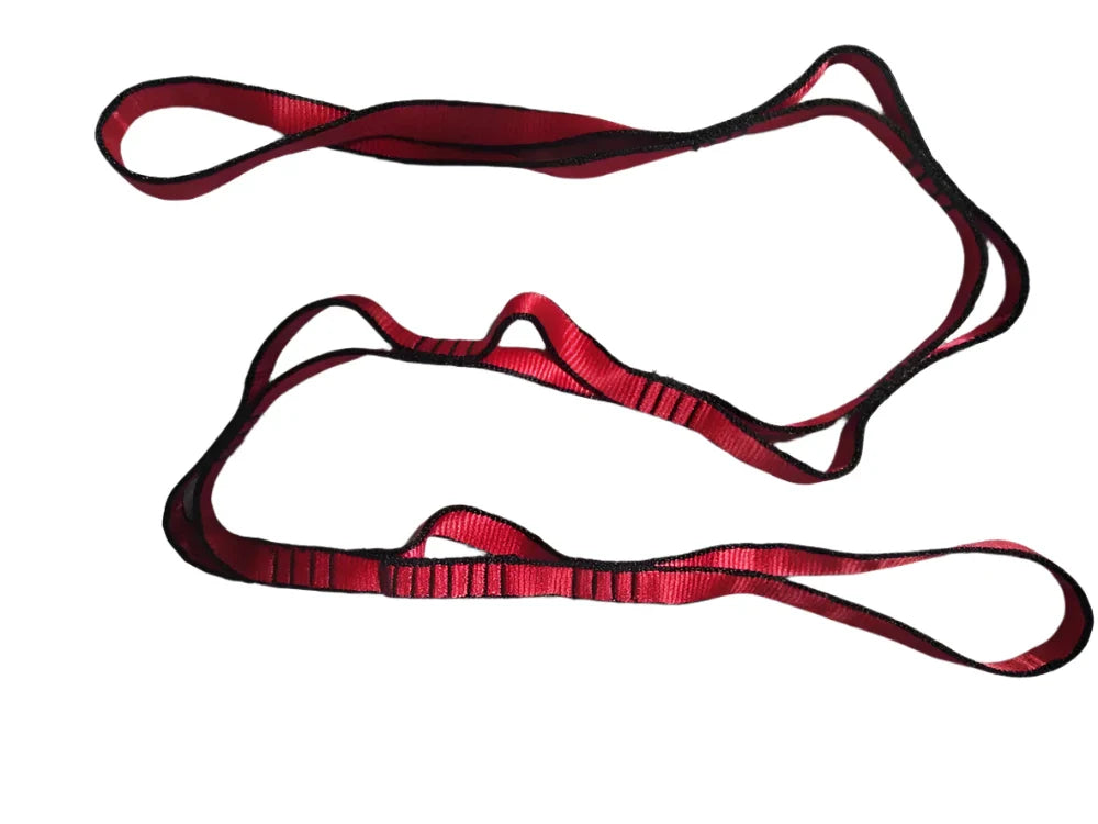Red aluminum alloy yoga hammock locking carabiner for secure anti-gravity aerial fitness and outdoor climbing