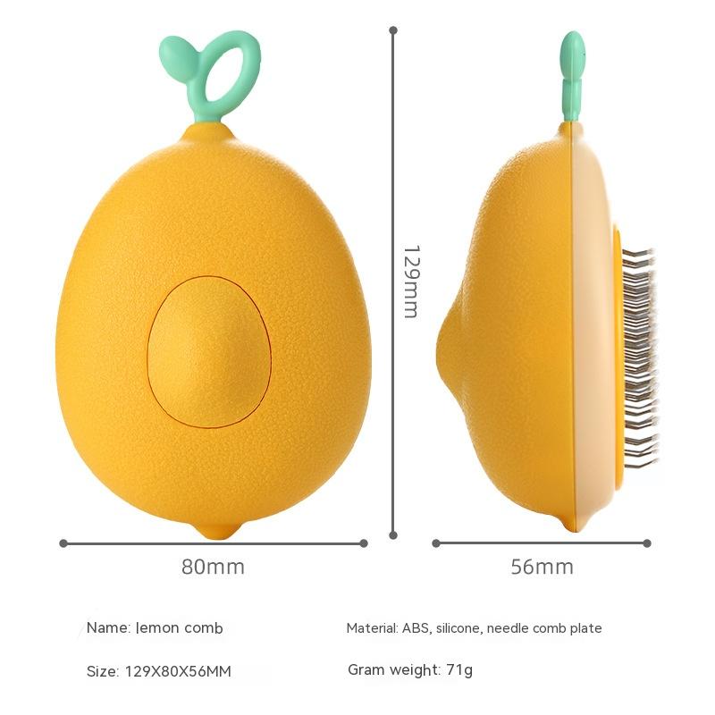 Avocado shaped green pet grooming brush with stainless steel bristles for cats and dogs — view 5