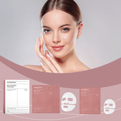 Pink bio-collagen facial sheet mask packet for deep hydration and anti-aging skincare