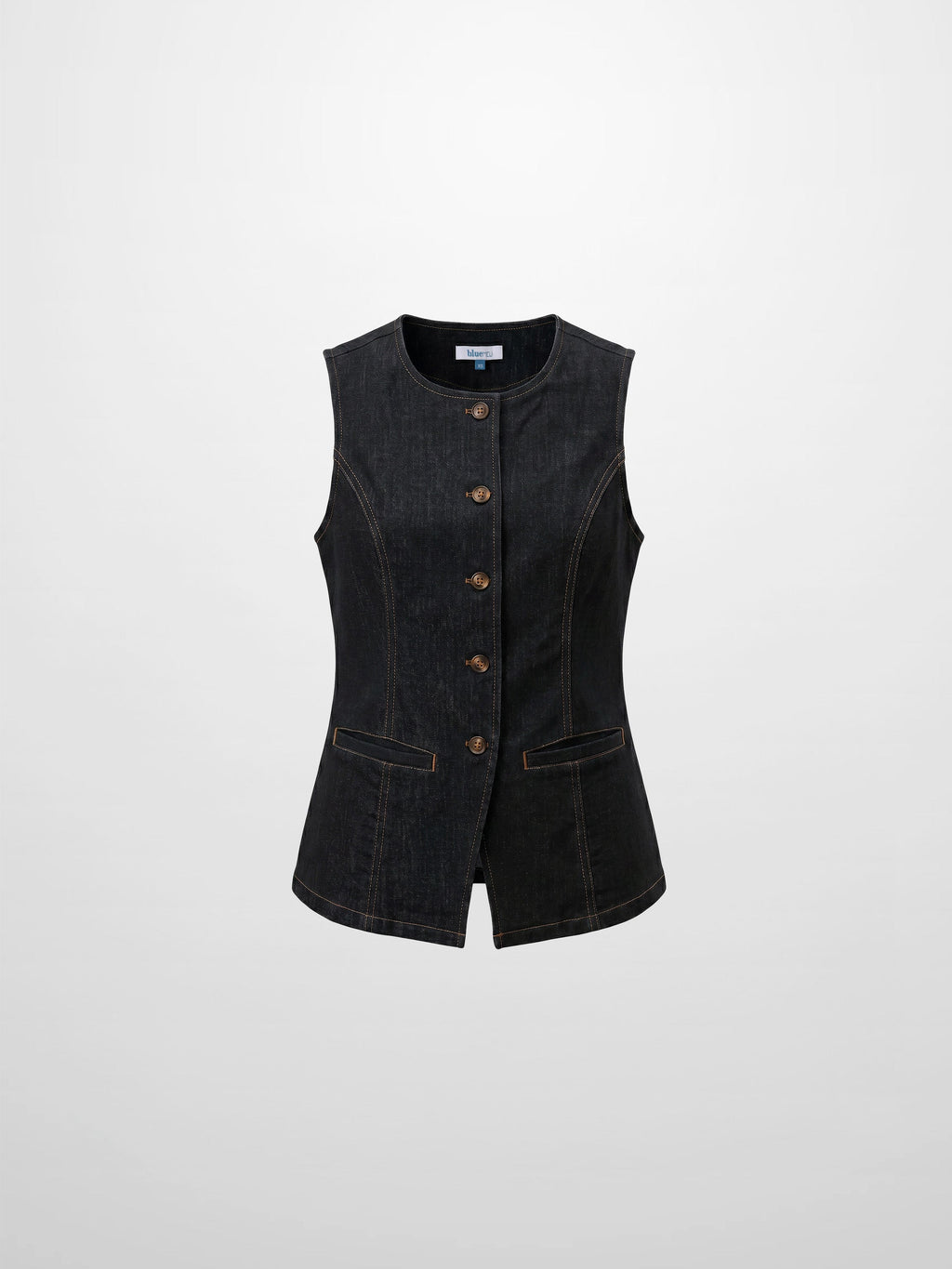 Denim Vest - Black-1