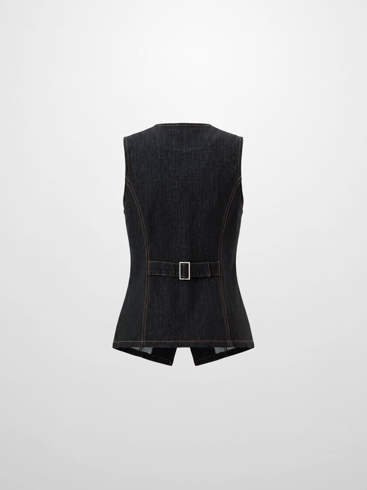 Denim Vest - Black-2