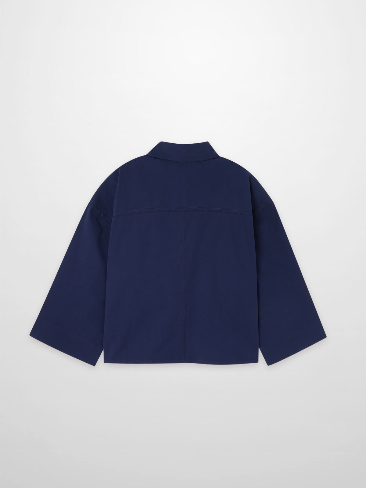 Cotton Crop Blouse-Navy-3
