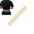 Handmade wooden back massage roller with 36 large brown beads and strong durable nylon rope