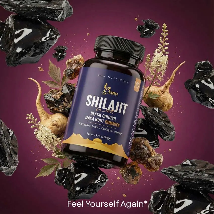 Shilajit with Maca Root and Black Cohosh Gummies for Menopause, and Post-Menopause Women – 60 ct-0