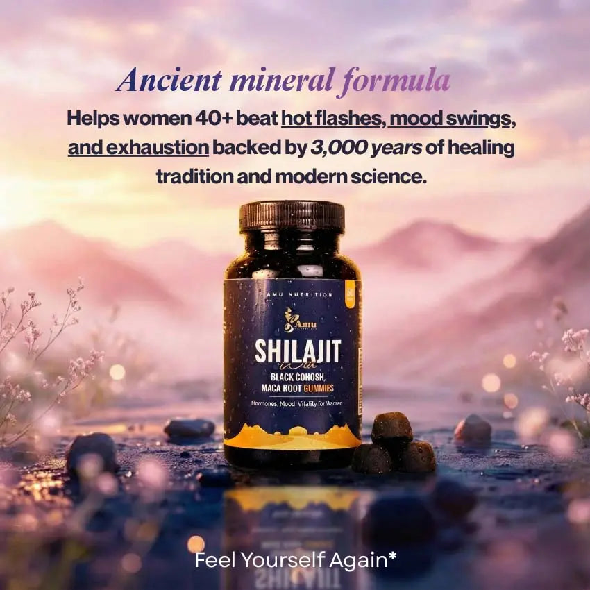 Shilajit with Maca Root and Black Cohosh Gummies for Menopause, and Post-Menopause Women – 60 ct-1