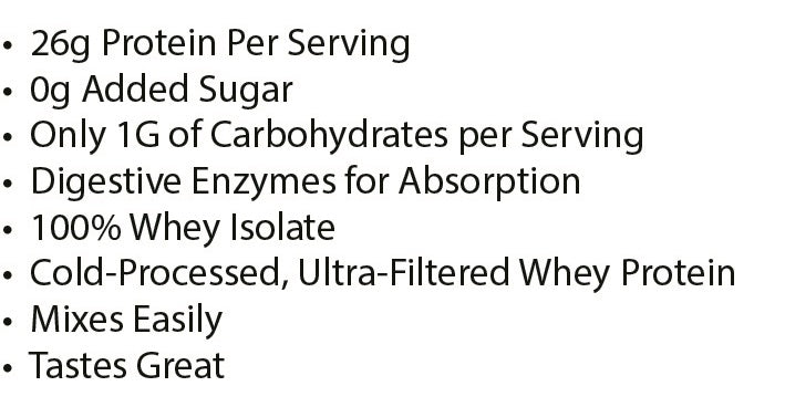 Pure Whey Isolate protein powder supplement tub with a scoop of fast-absorbing recovery blend. — view 9