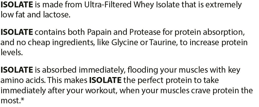 Pure Whey Isolate protein powder supplement tub with a scoop of fast-absorbing recovery blend. — view 10