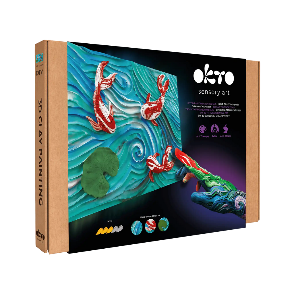 3D PICTURES Famous Masterpieces DIY set ”Koi Carps”-1