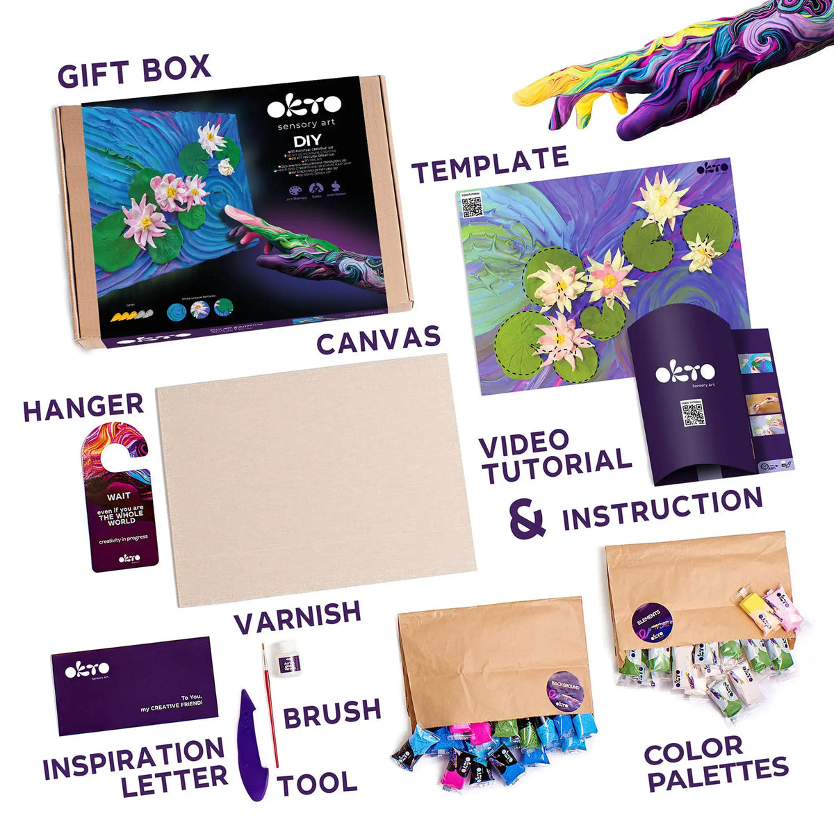 3D PICTURES Famous Masterpieces DIY set ”Water lilies”-2
