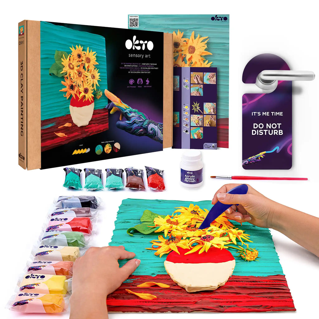 3D PICTURES Famous Masterpieces DIY set ”Sunflowers”-0