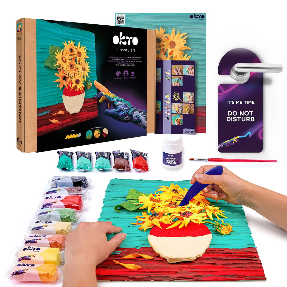 3D PICTURES Famous Masterpieces DIY set ”Sunflowers”-0