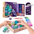 DIY air clay succulents craft kit featuring pastel clay modeling tools and sturdy wood base