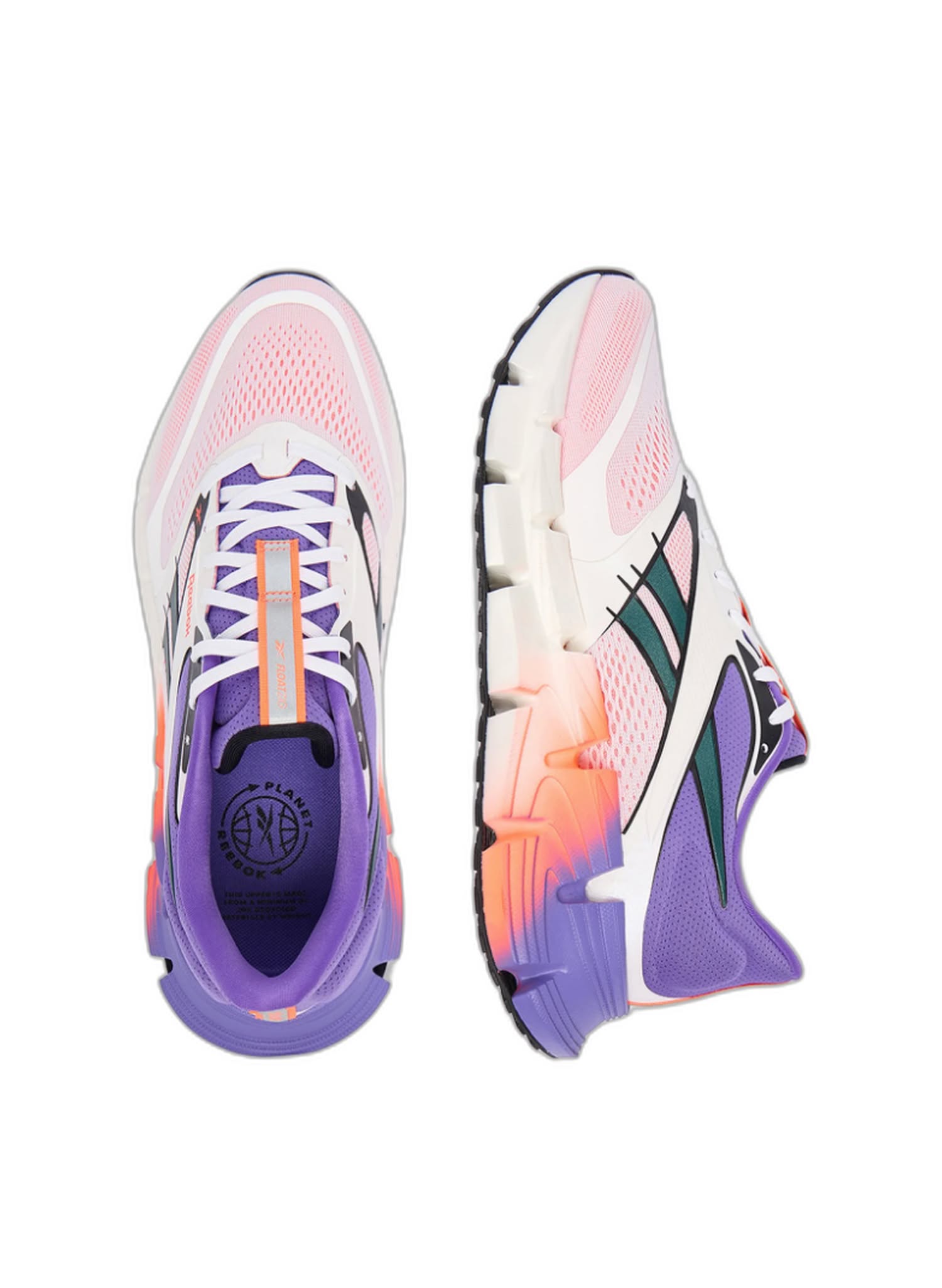 Men's FloatZig 2 running shoes in colorblock nylon mesh with a thick rubber sole — view 3