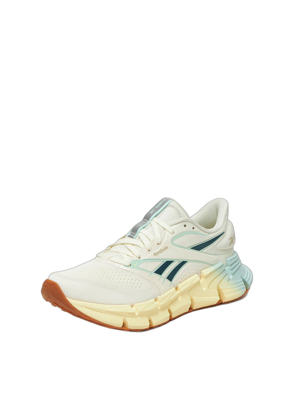 Women's Floatzig 2 running shoes featuring colorblock nylon mesh upper and thick shock-absorbing rubber sole — view 32