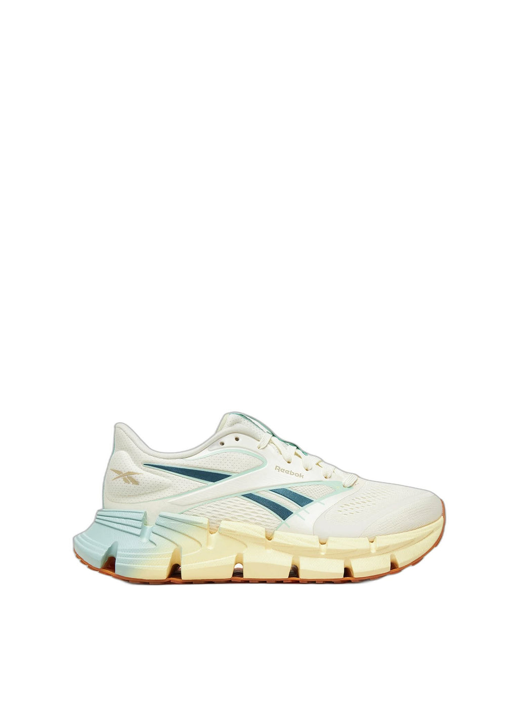 Women's Floatzig 2 running shoes featuring colorblock nylon mesh upper and thick shock-absorbing rubber sole