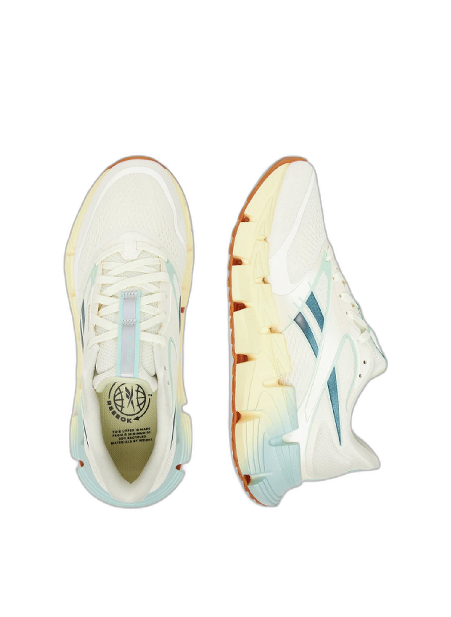 Women's Floatzig 2 running shoes featuring colorblock nylon mesh upper and thick shock-absorbing rubber sole — view 34