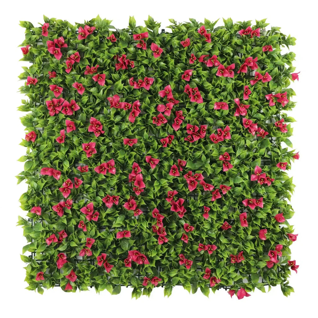 Flowering Pink Artificial Vertical Garden Green Wall Panel 40×40in 11 SQ FT – UV Resistant – Commercial Grade-0
