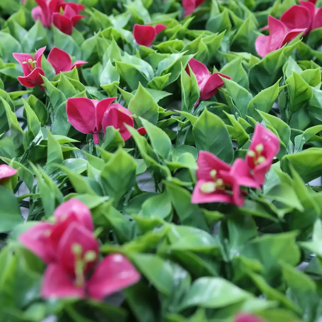 Flowering Pink Artificial Vertical Garden Green Wall Panel 40×40in 11 SQ FT – UV Resistant – Commercial Grade-3