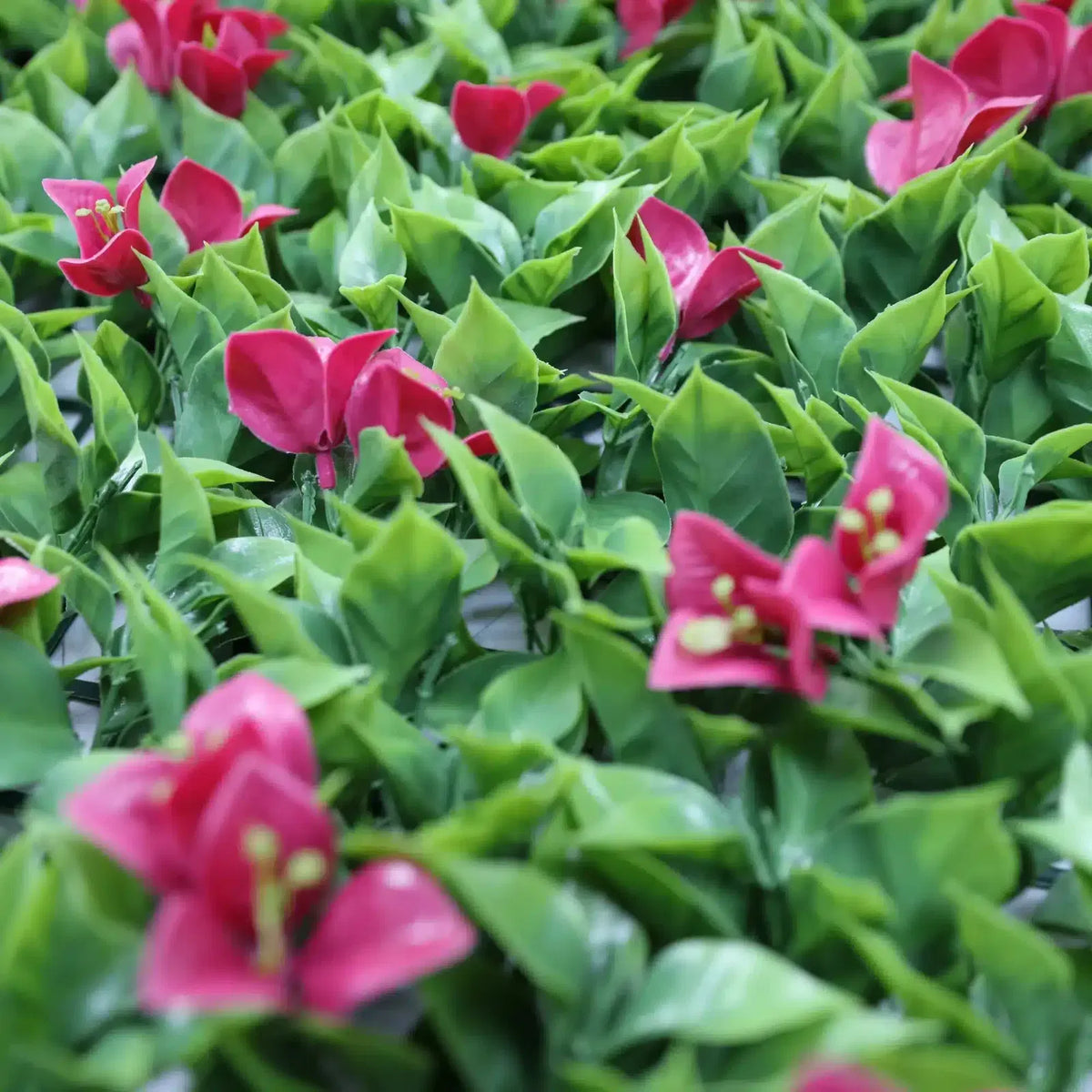 Flowering Pink Artificial Vertical Garden Green Wall Panel 40×40in 11 SQ FT – UV Resistant – Commercial Grade-3