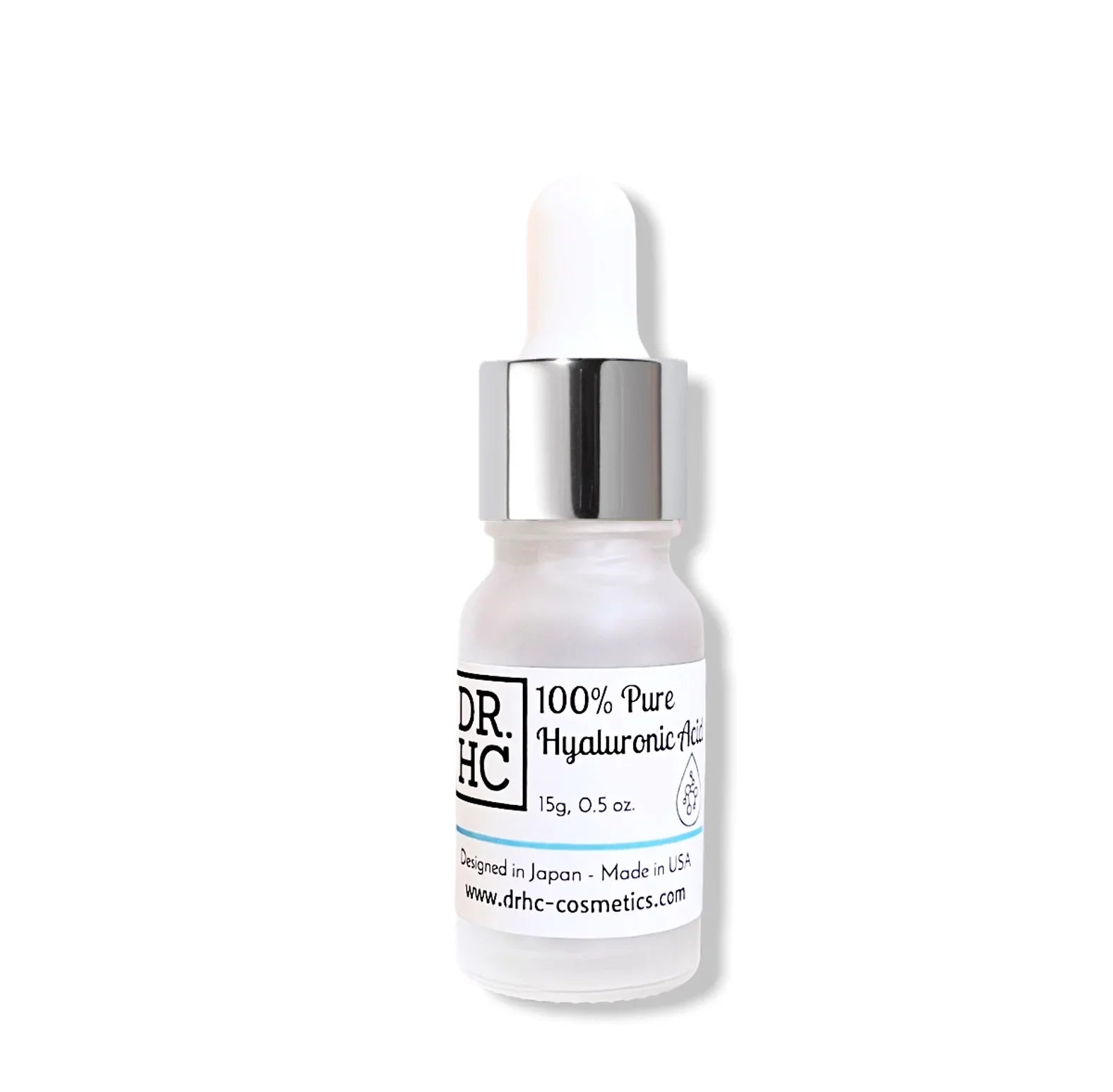 DR.HC 100% pure hyaluronic acid serum bottle with dropper for anti-aging and facial hydration — view 4